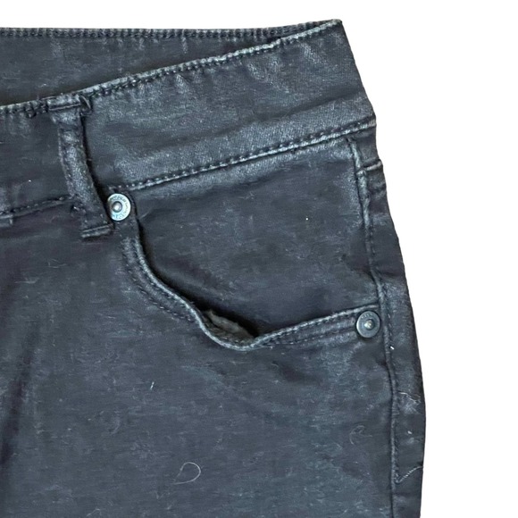 Loft Ann Taylor Denim Curvy Bootcut Jeans Black Women Size 4 Mid-Rise Stretch - Picture 6 of 9